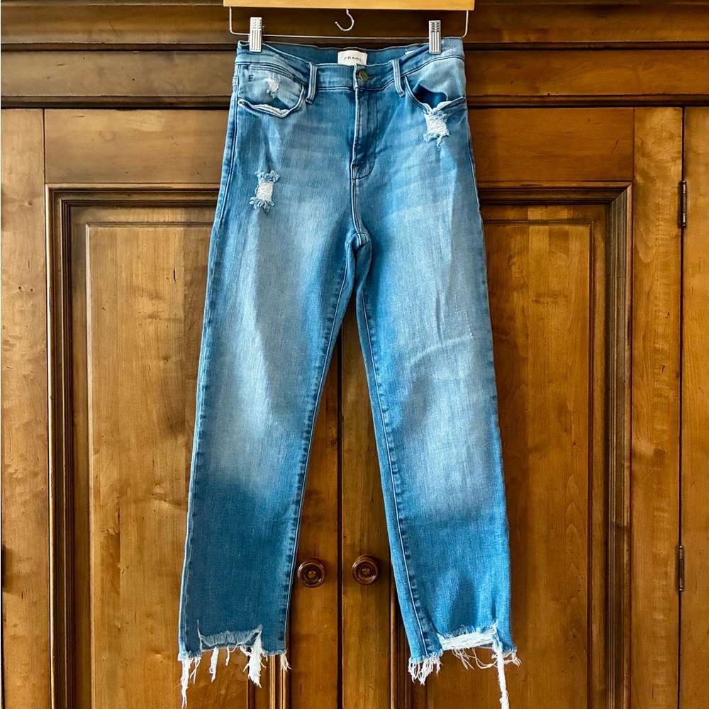 Frame Le High Cropped Straight Jeans